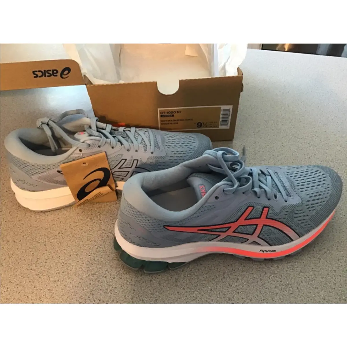 Asics shoes - GT-1000 10 - 1012A878-408 - Soft Sky/Blazing Coral 0