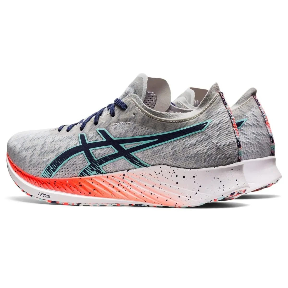 Size 8.5 - Asics Women`s Magic Speed White/thunder Blue 1012B172-960 - White/ Thunder Blue
