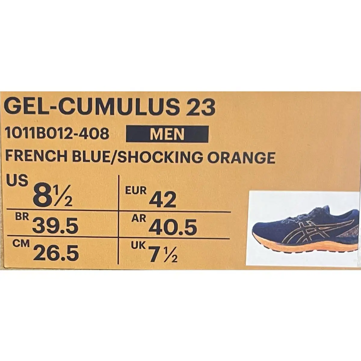 Asics shoes - ASICS GEL-Cumulus 23 - 1011B012-408 - Blue/Orange (UPC: 0196074070824) 5