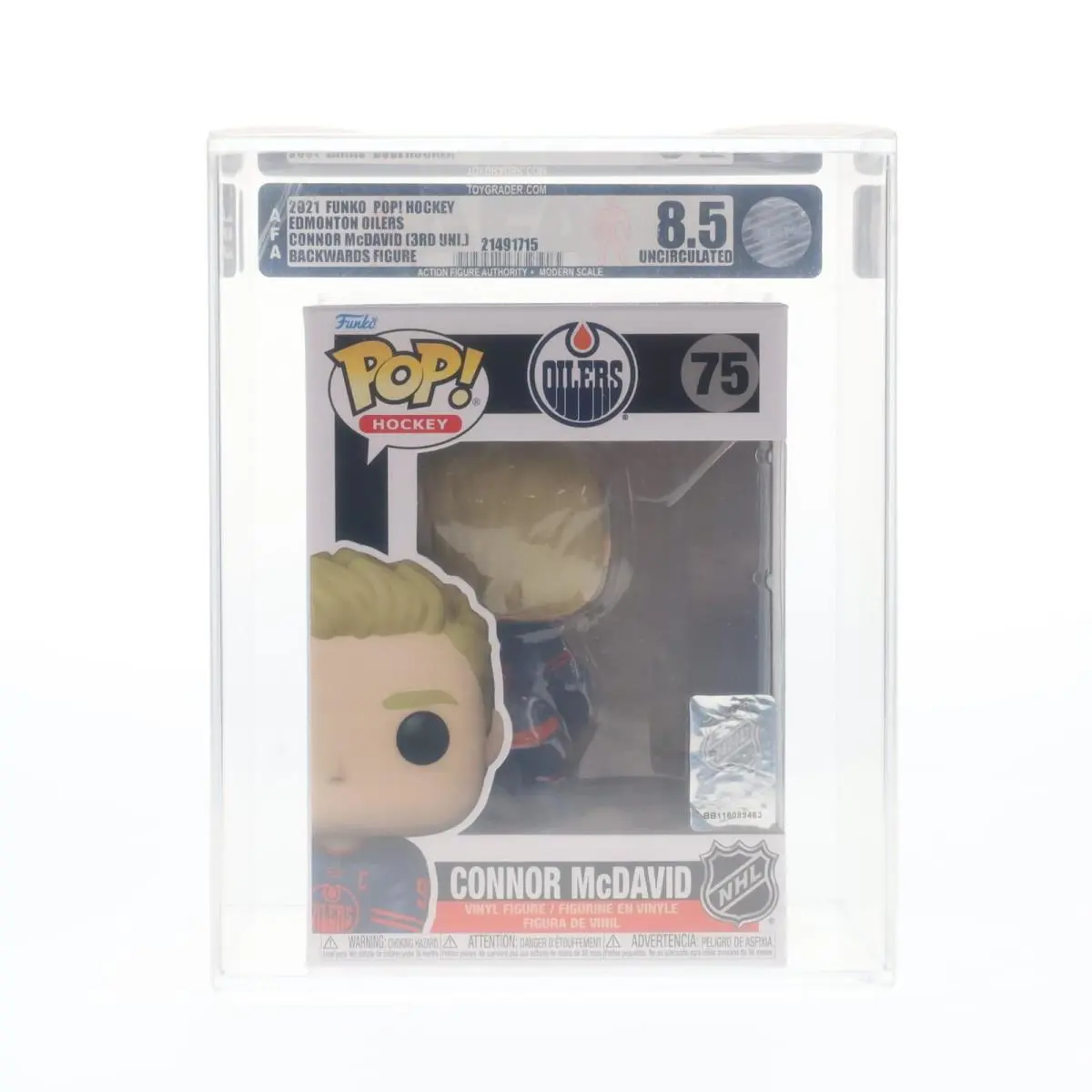 Edmonton Oilers Nhl Funko Pop Connor Mcdavid Third Uniform Rated Afa 8.5
