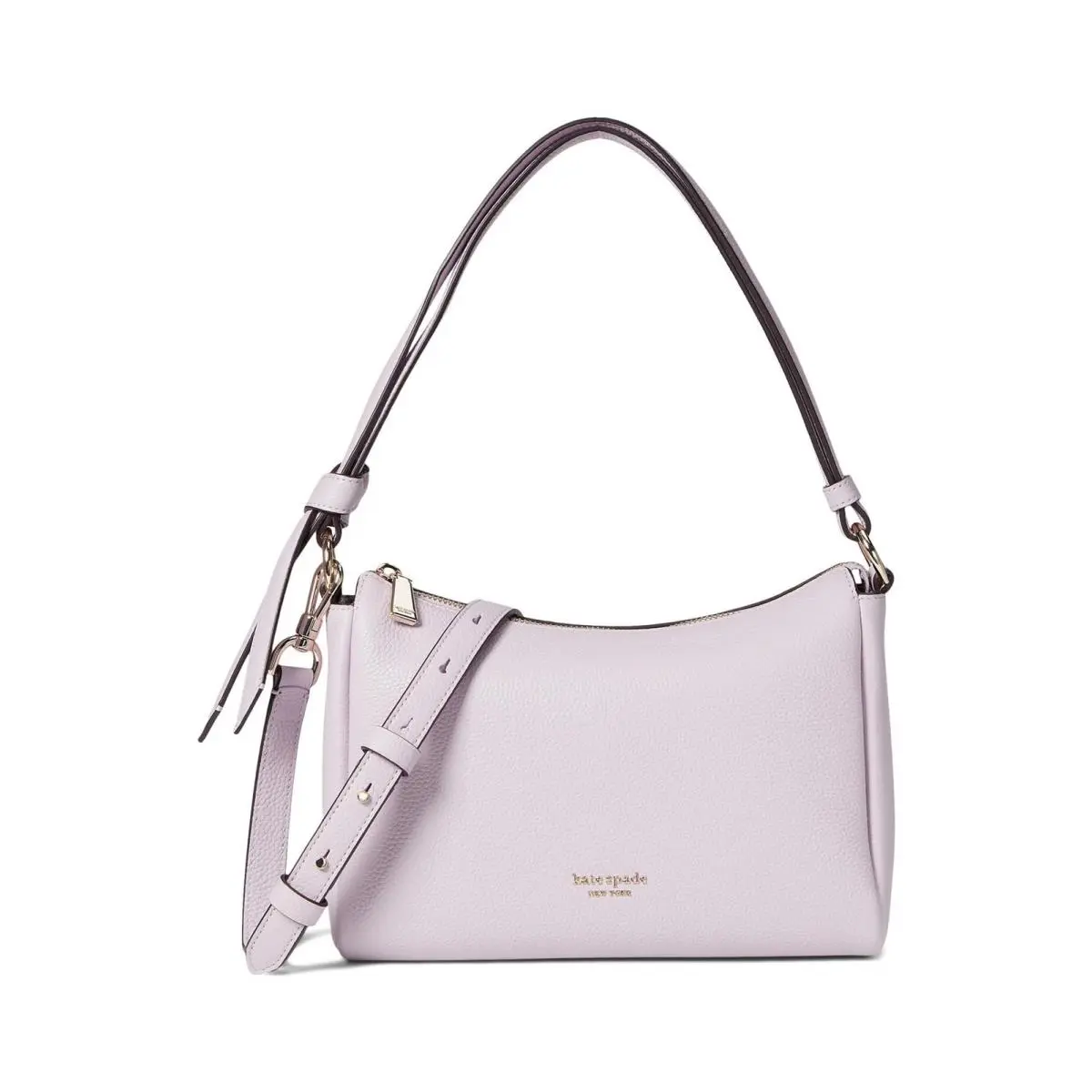 Kate Spade New York Womens` Knott Pebbled Leather Shoulder Bag - Violet Mist - Violet Mist, Exterior: Violet