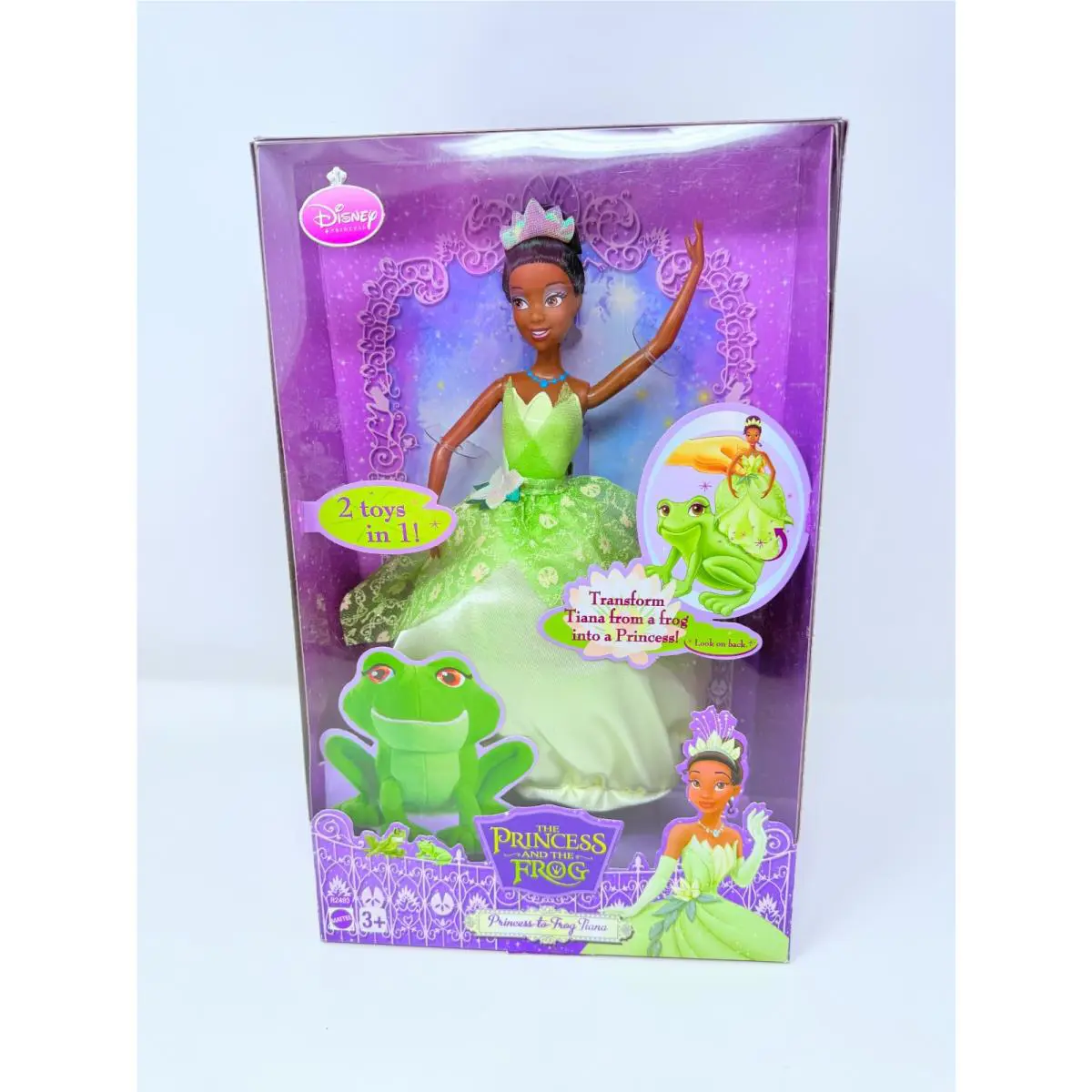 2009 Disney The Princess and The Frog Tiana Doll R2493 Princess to Frog
