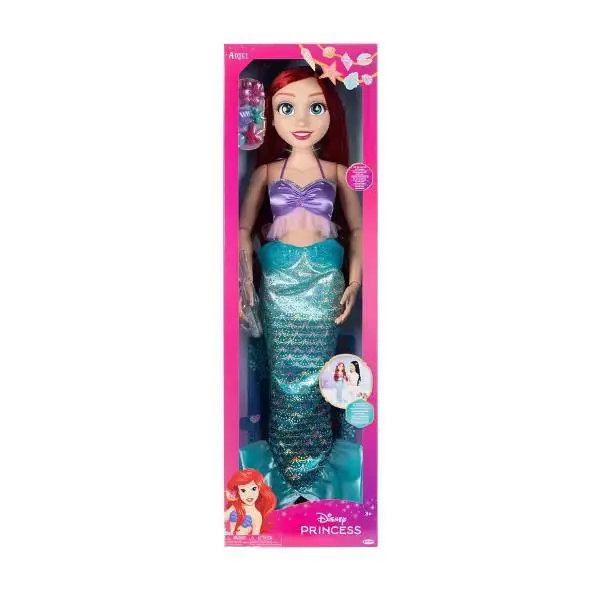 Disney Princess Ariel 32” Playdate Doll with Hair Styling Accessories Toys