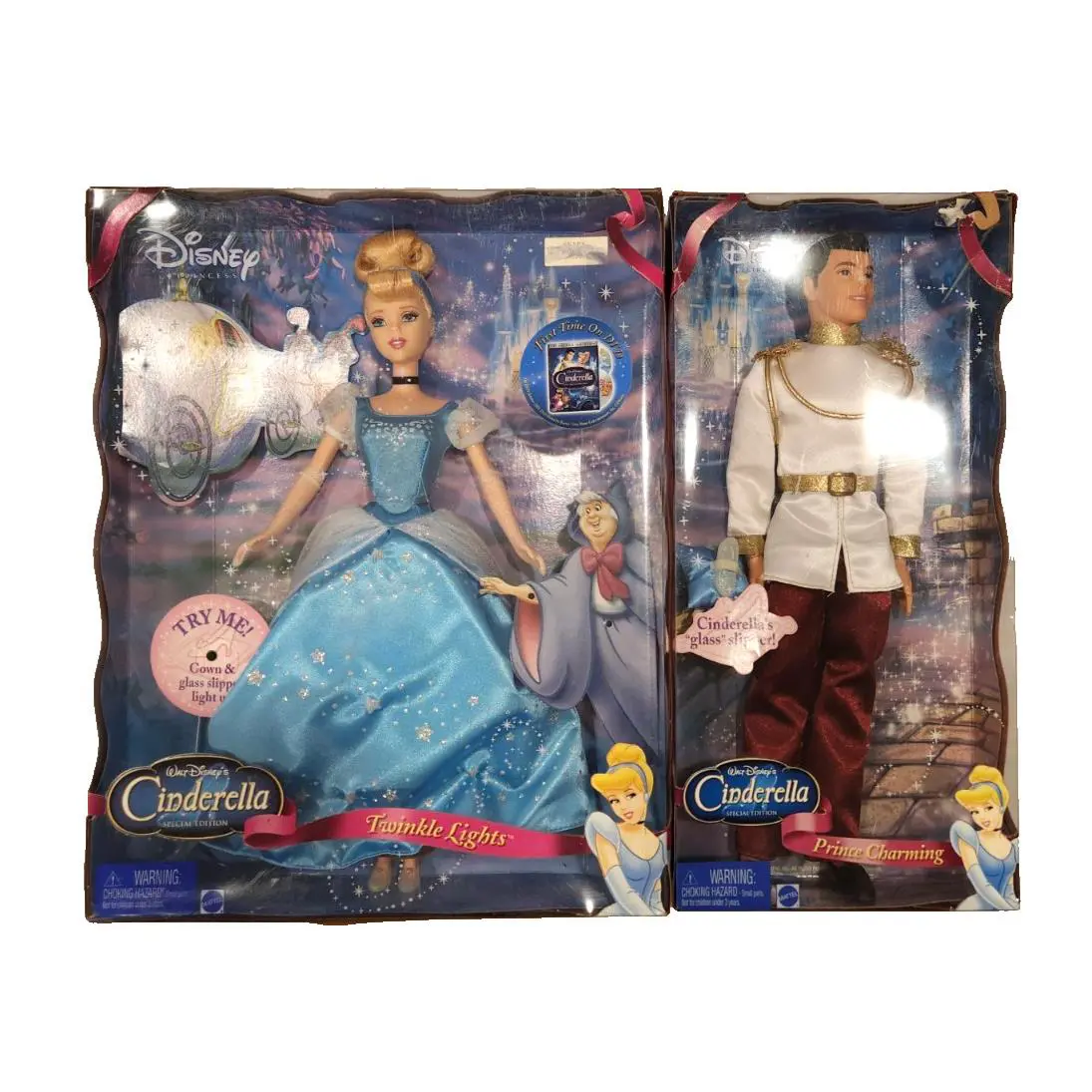 Disney Princess Twinkle Lights Cinderella Doll Special Edition Prince Doll