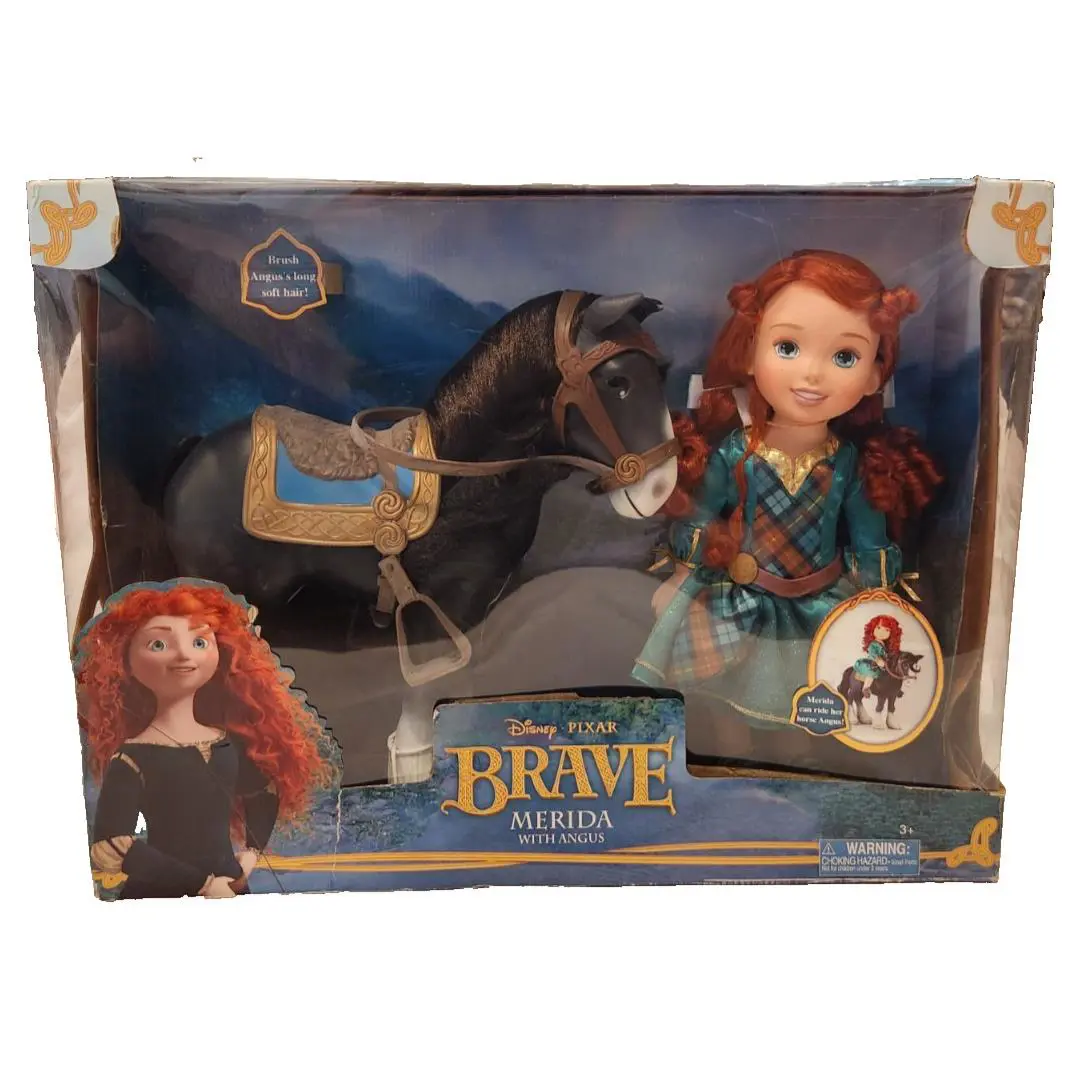Disney Brave Merida with Angus Doll Set Pixar Rare Toys Jakks Pacific