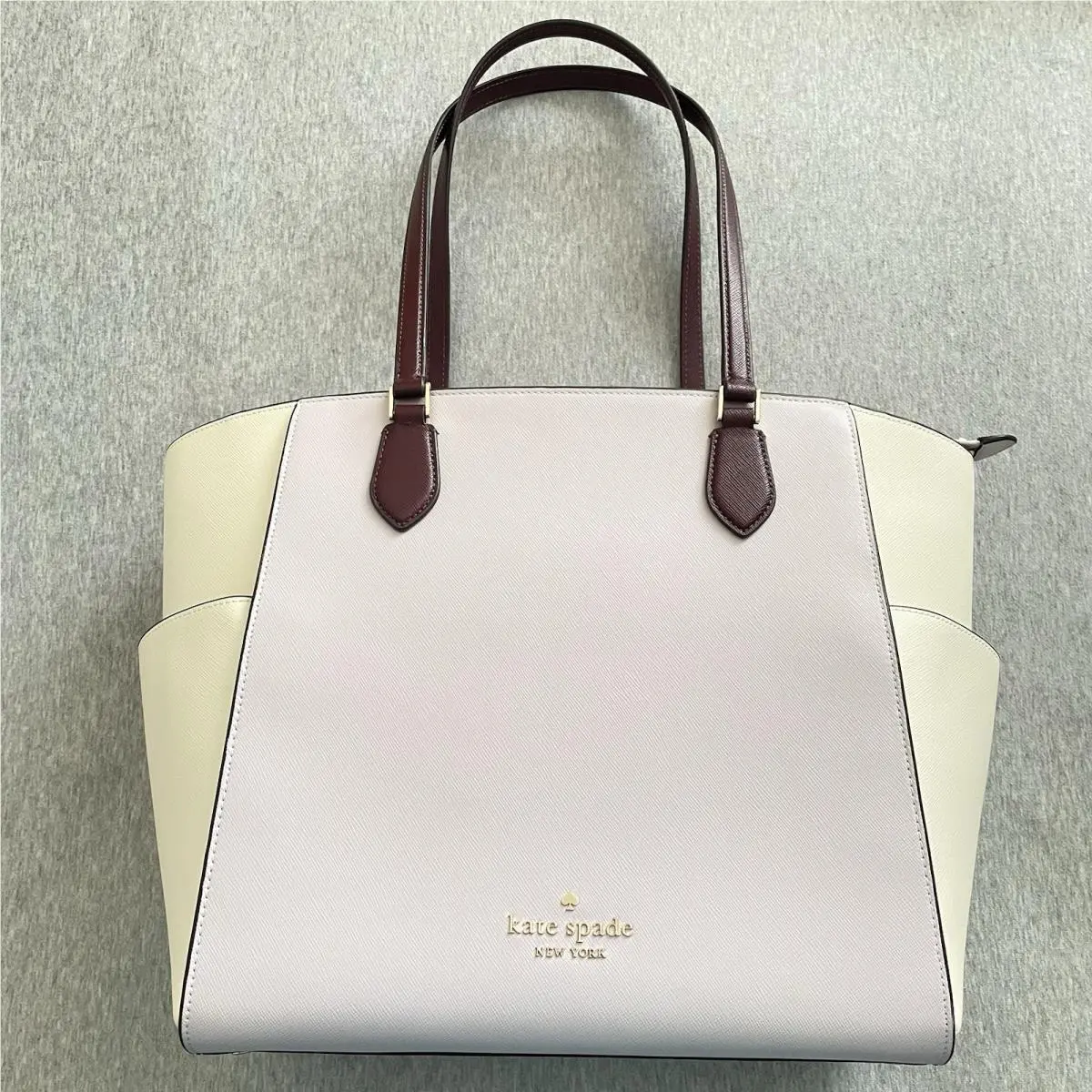 Kate Spade New York Madison Laptop Tote Shoulder Bag Lilac Moonlight Colorblock