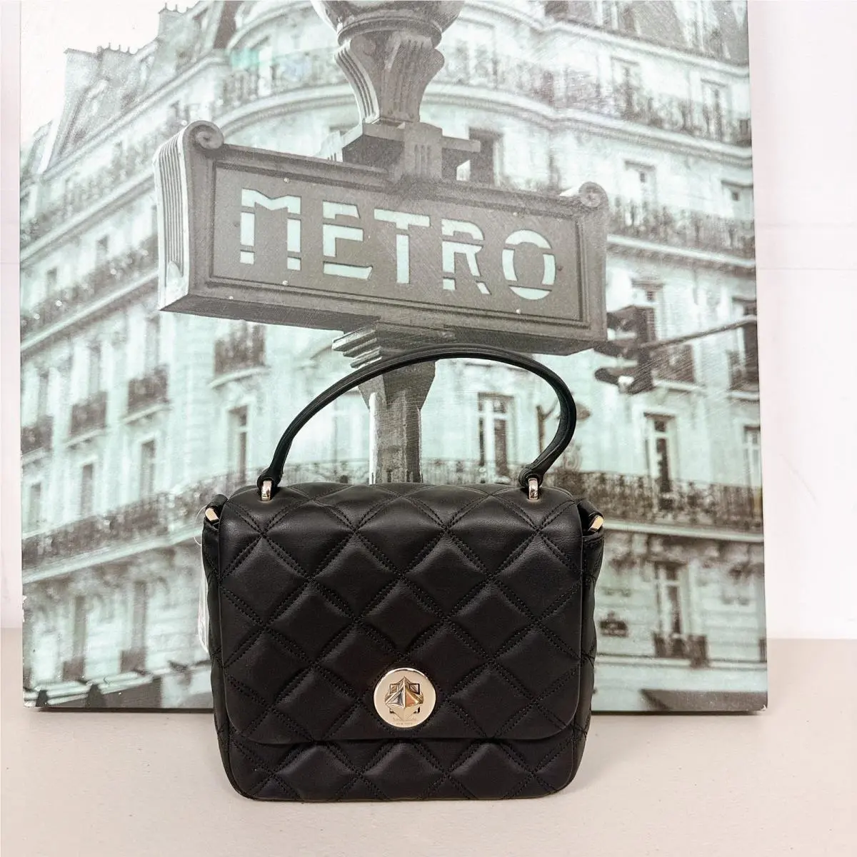 Kate Spade K8162 Natalia Square Crossbody Bag in Black