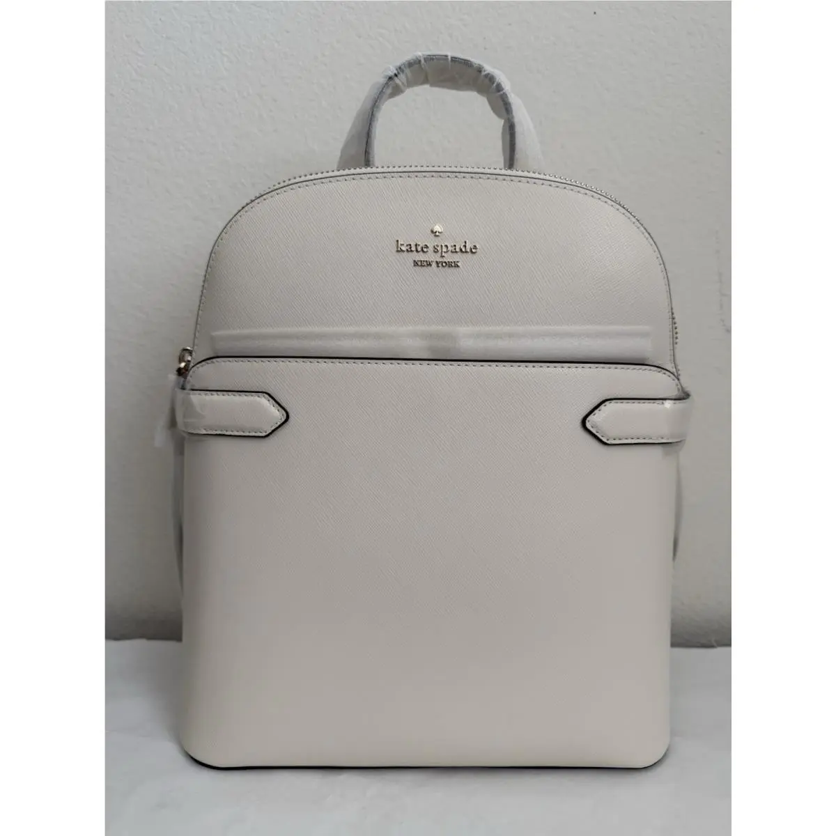 Kate Spade Staci Medium Dome Saffiano Leather Backpack KG021 Meringue