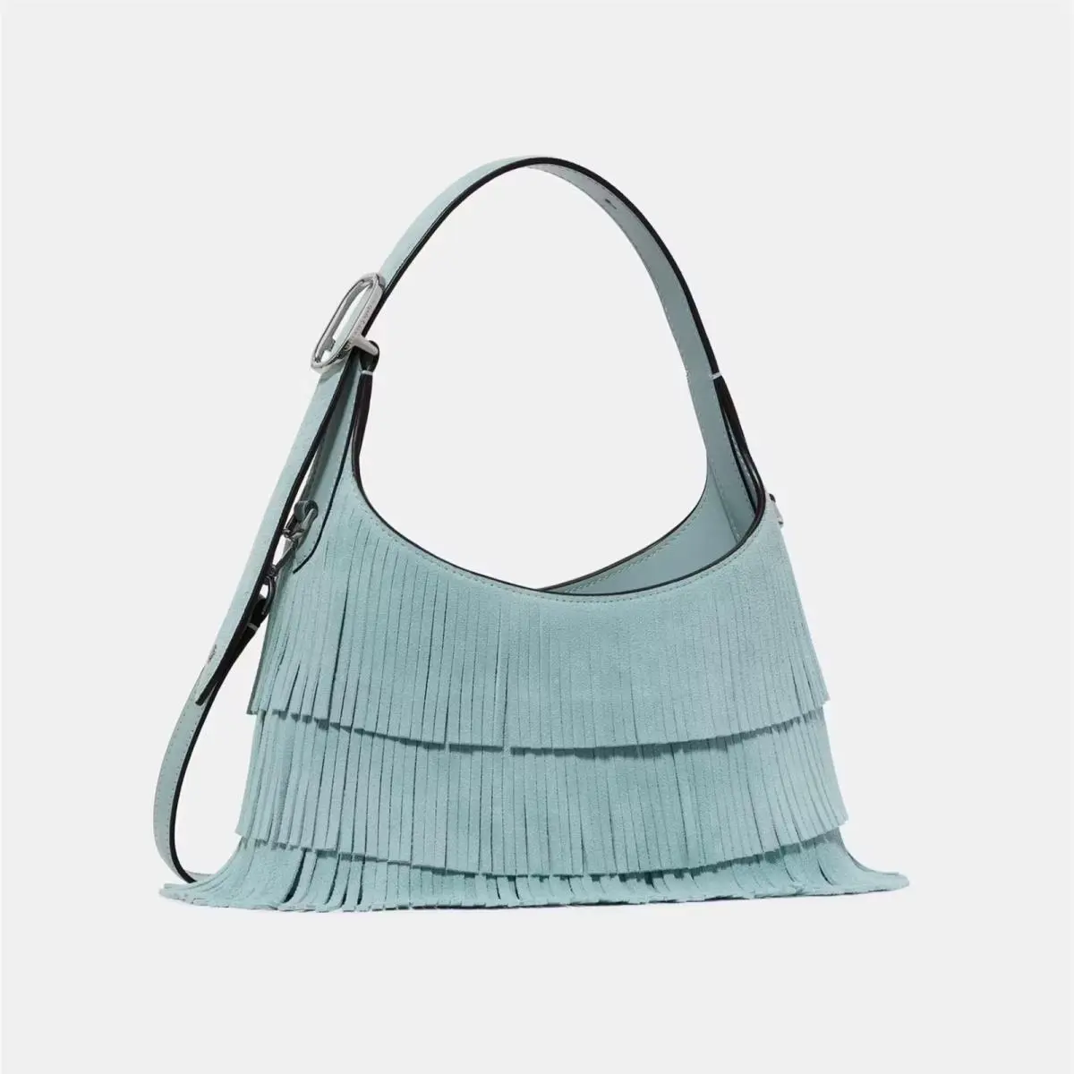 Kate Spade New York Mini Suede Fringe Crossbody Bag Aventurine