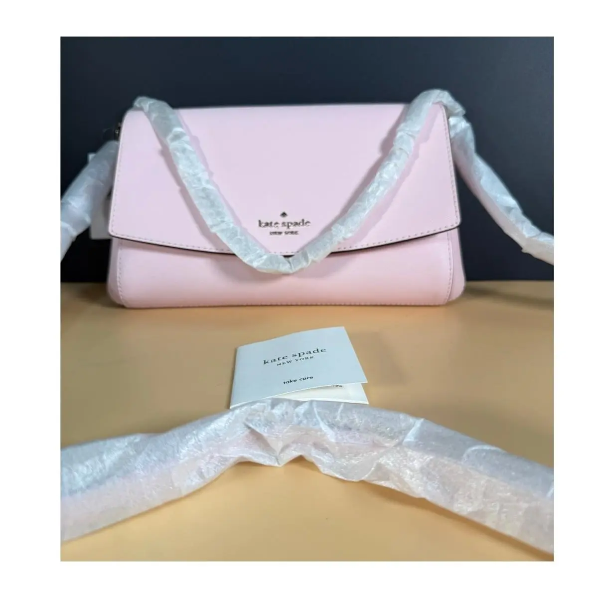 Kate Spade Dana Small Flap Crossbody Pink Saffiano Bag