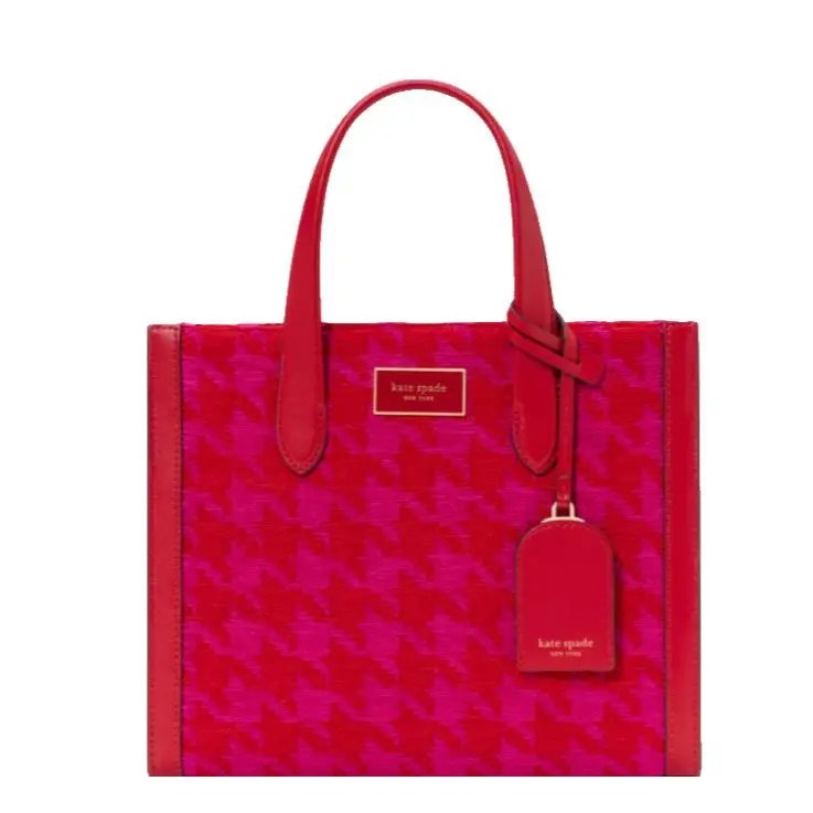 Kate Spade Mmanhattan Houndstooth Chenille Red Multi KJ700