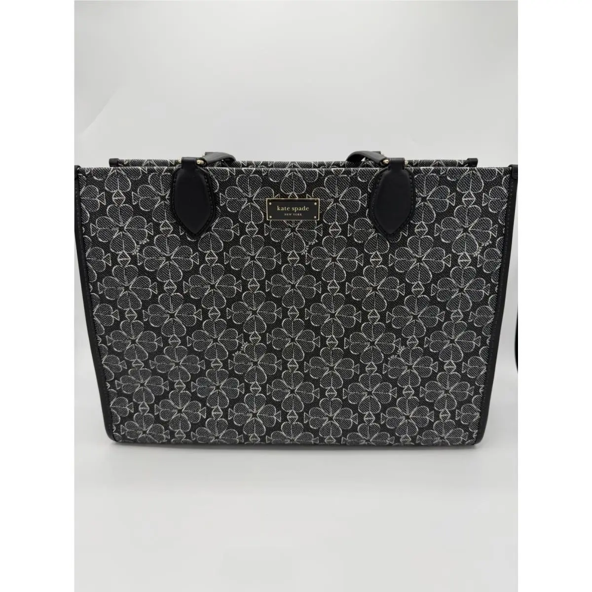 Kate Spade Spade Flower Jacquard Tote Bag Crossbody Black
