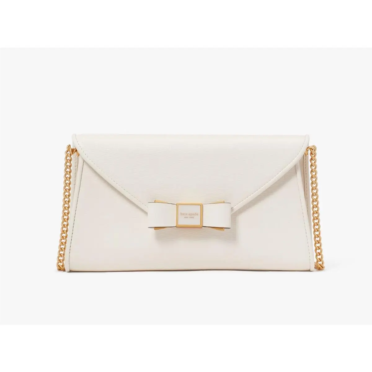 Kate Spade Morgan Bow Embellished Envelope Flap Crossbody Parchment KF927