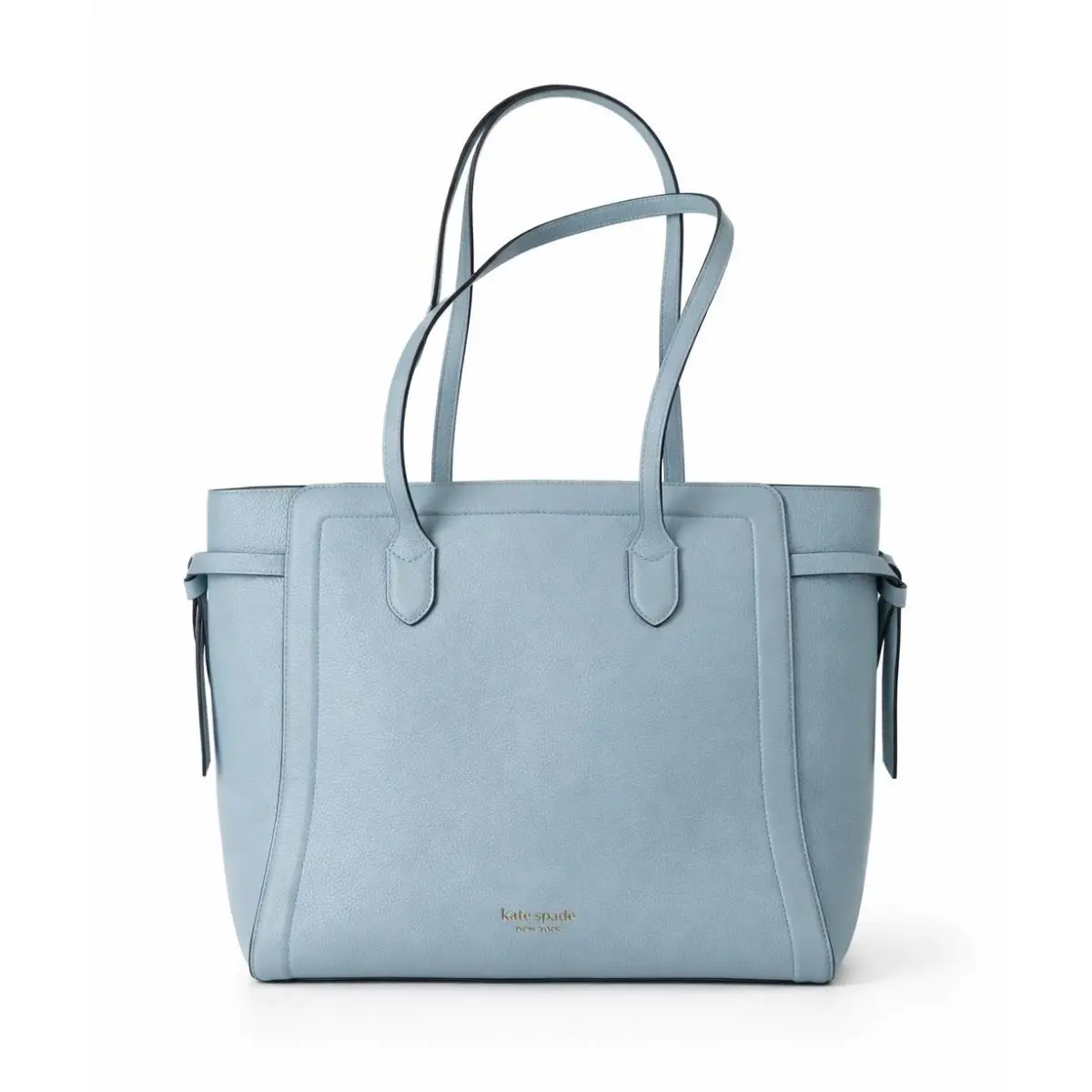 Kate Spade Knott Large Tote Teacup Blue Pebbled Leather