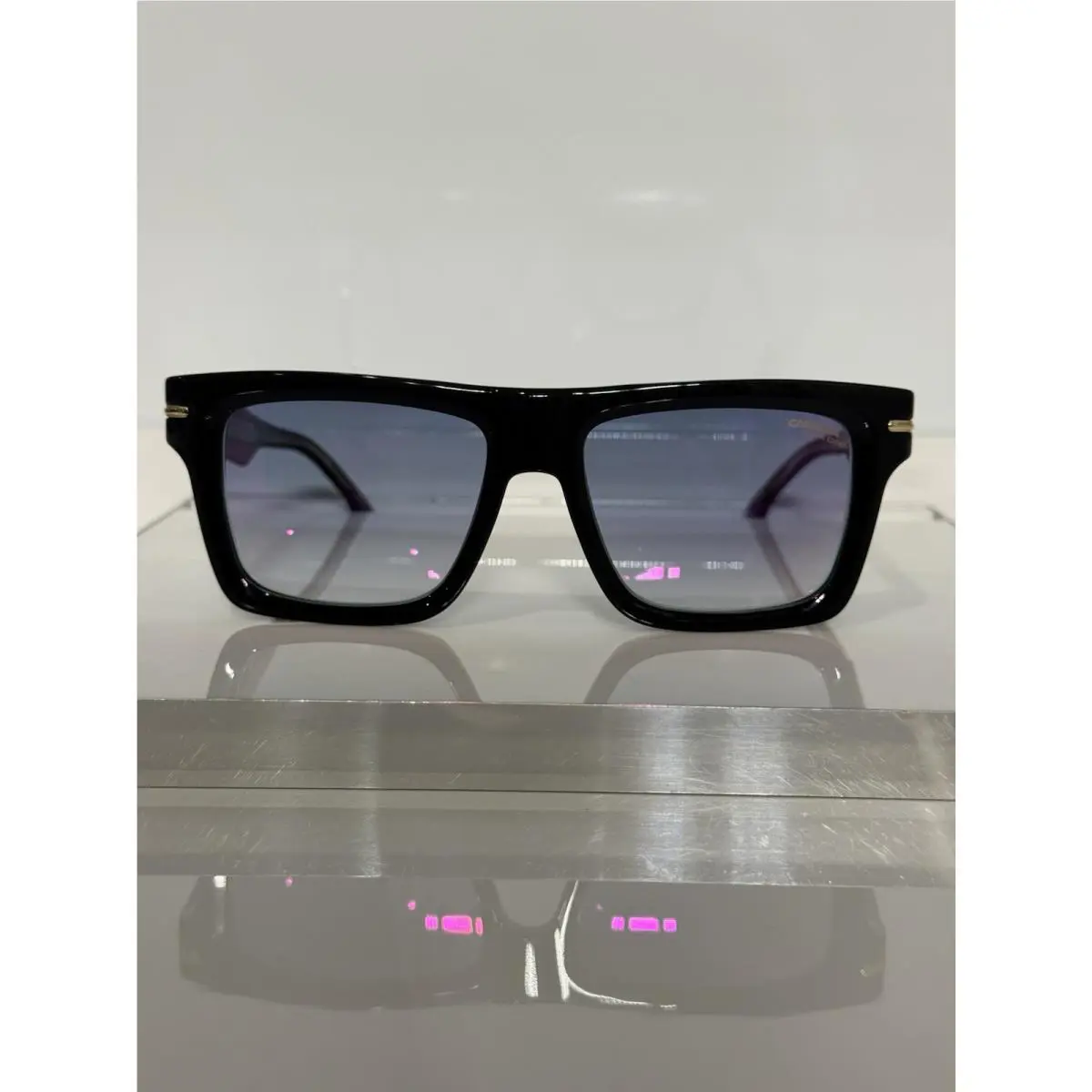 Carrera 305S 807YBSquare Black Acetate Blue Gradient Sunglasses