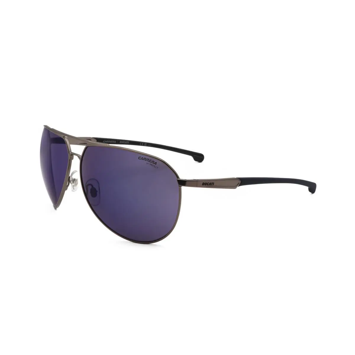 Carrera Men`s 67 mm Matte Dark Ruthenium Blue Sunglasses CARDUC030-S-V6D-67 - Frame: Grey, Lens: Blue, Other Frame: Matte Dark Ruthenium Blue