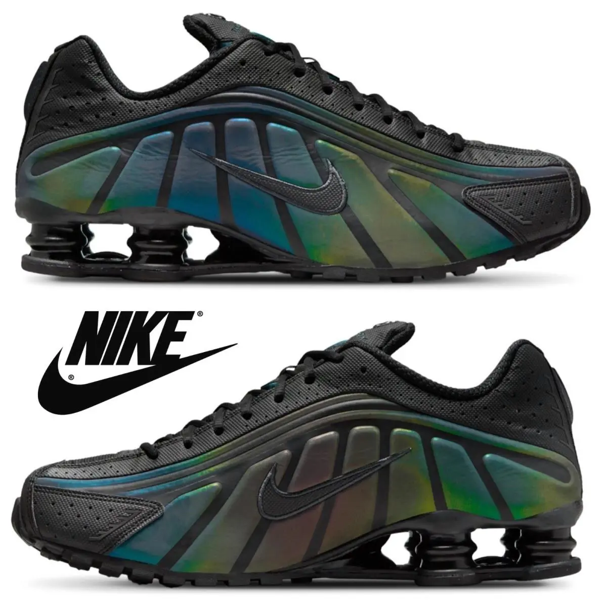 Nike shoes - Nike Shox - Shox - Black, Maufacturer: Black/Black/Seaweed 13