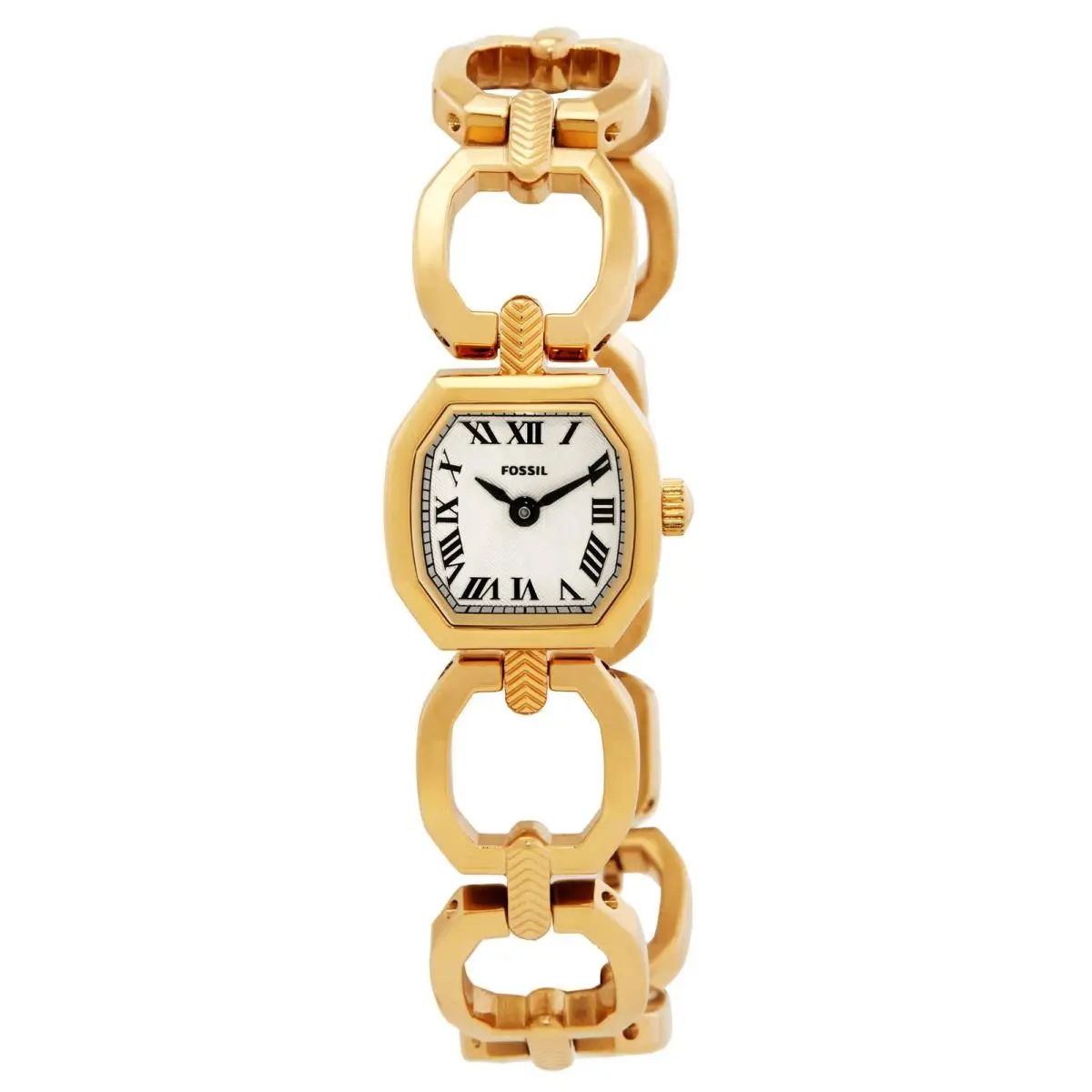 Fossil Harlow Quartz Silver Dial Ladies Watch ES5483 - Silver, Dial: Silver-tone, Band: Gold-tone