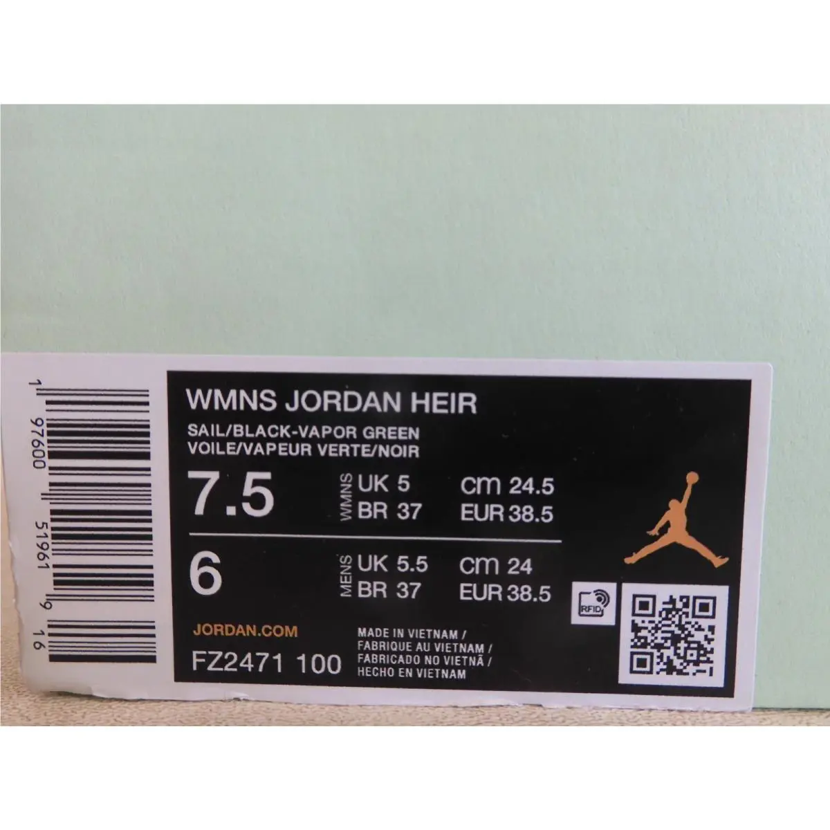Nike shoes - Nike Air Jordan Heir - Air Heir - FZ2471-100 - Green 6