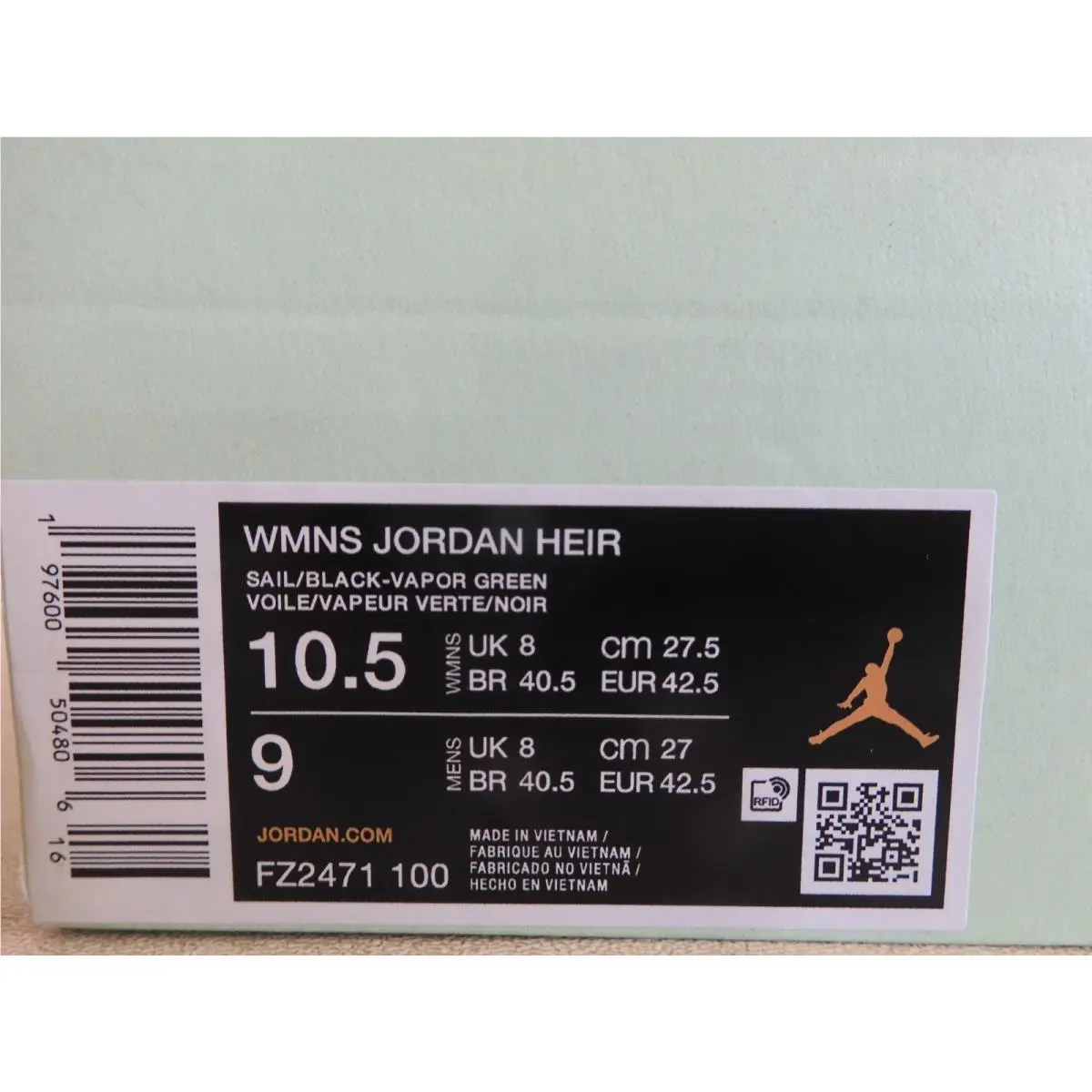 Nike shoes - Nike Air Jordan Heir - Air Heir - FZ2471-100 - Green 22