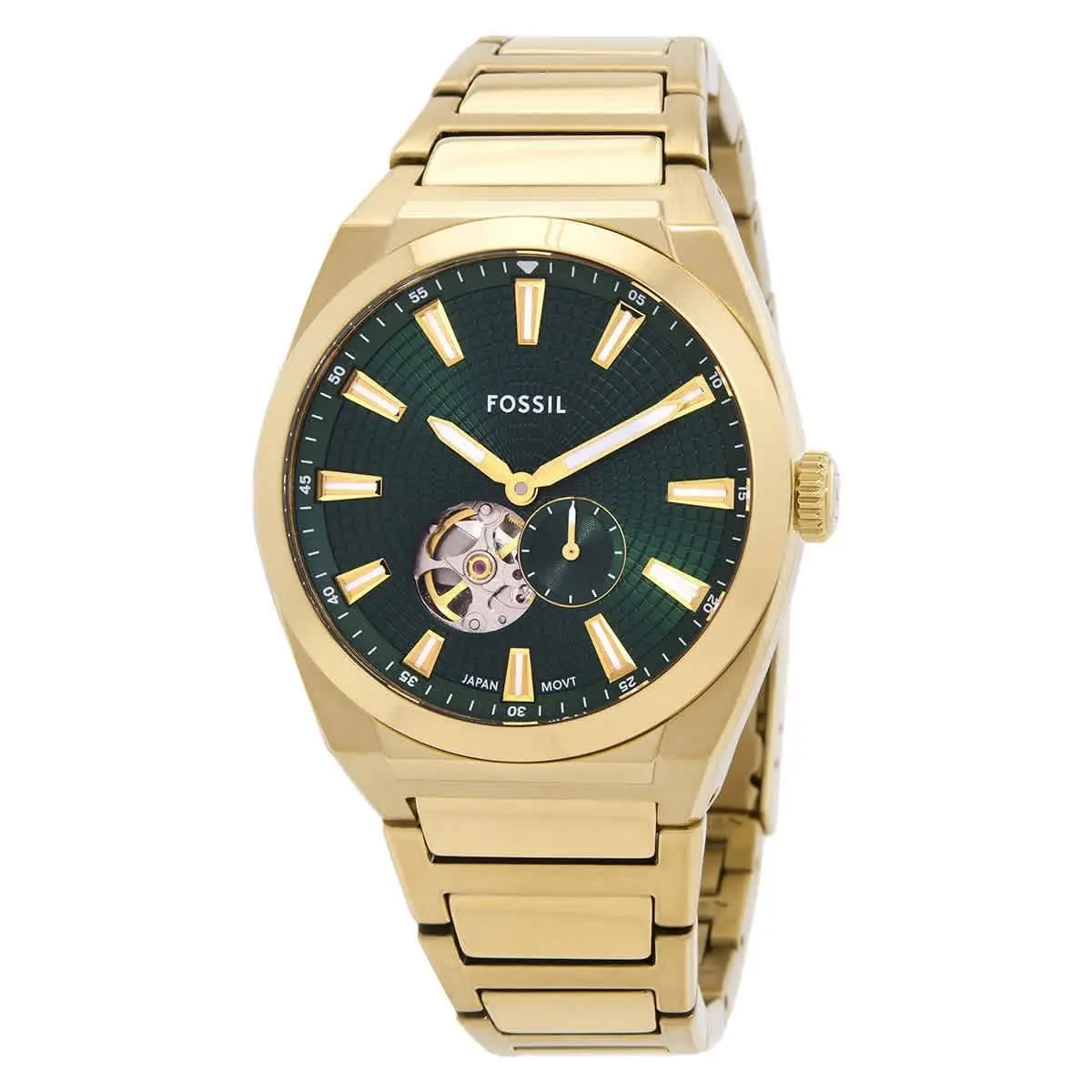 Fossil Everett Automatic Green Dial Men`s Watch ME3276