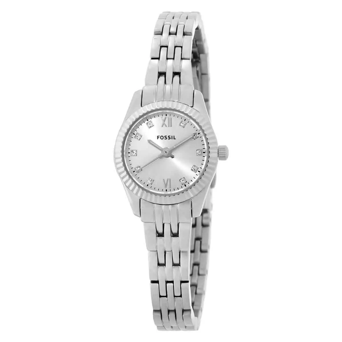 Scarlette Quartz Crystal Silver Dial Ladies Watch ES5475 by Fossil