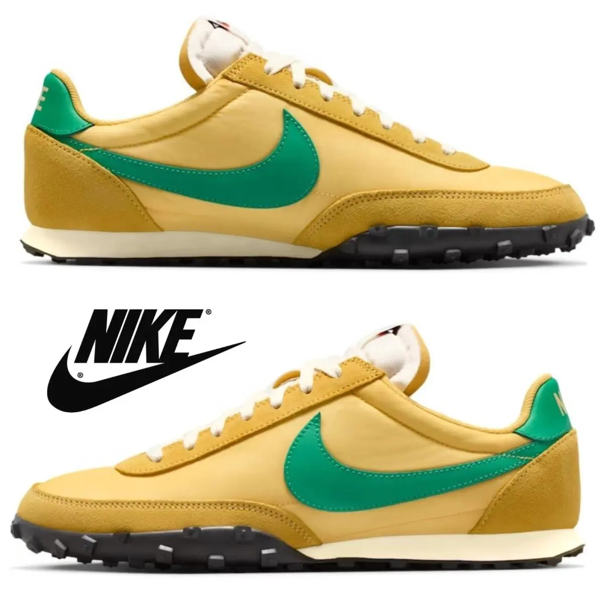 Nike shoes - Nike Waffle Racer - Waffle Racer - Yellow, Maufacturer: Topaz Gold/Sail/Coconut Milk/Stadium Green 26