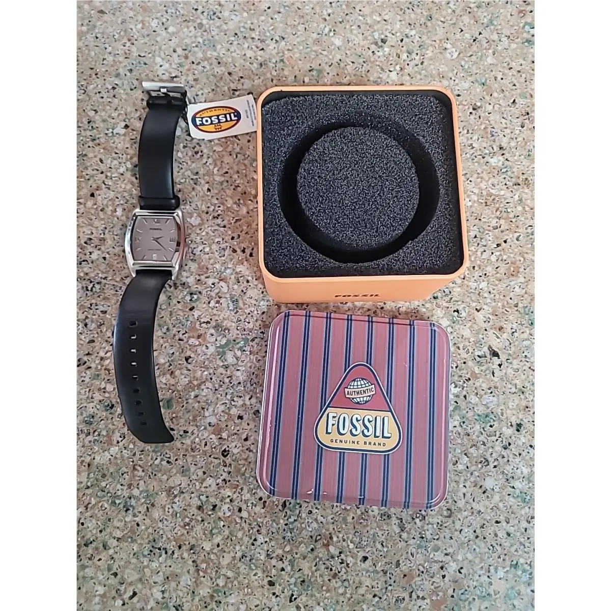 Fossil Arkitekt FS2794 Men`s Rectangular 31mm Dress Stainless Steel Wrist Watch