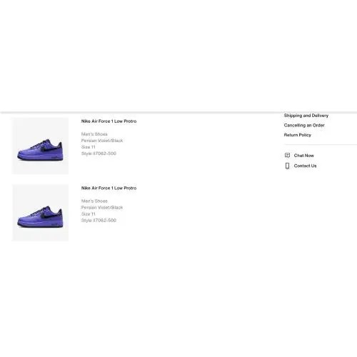 Nike shoes - Nike Air Force 1 - Air Force - II7062-500 - Purple, Manufacturer: Persian Violet/Black 22