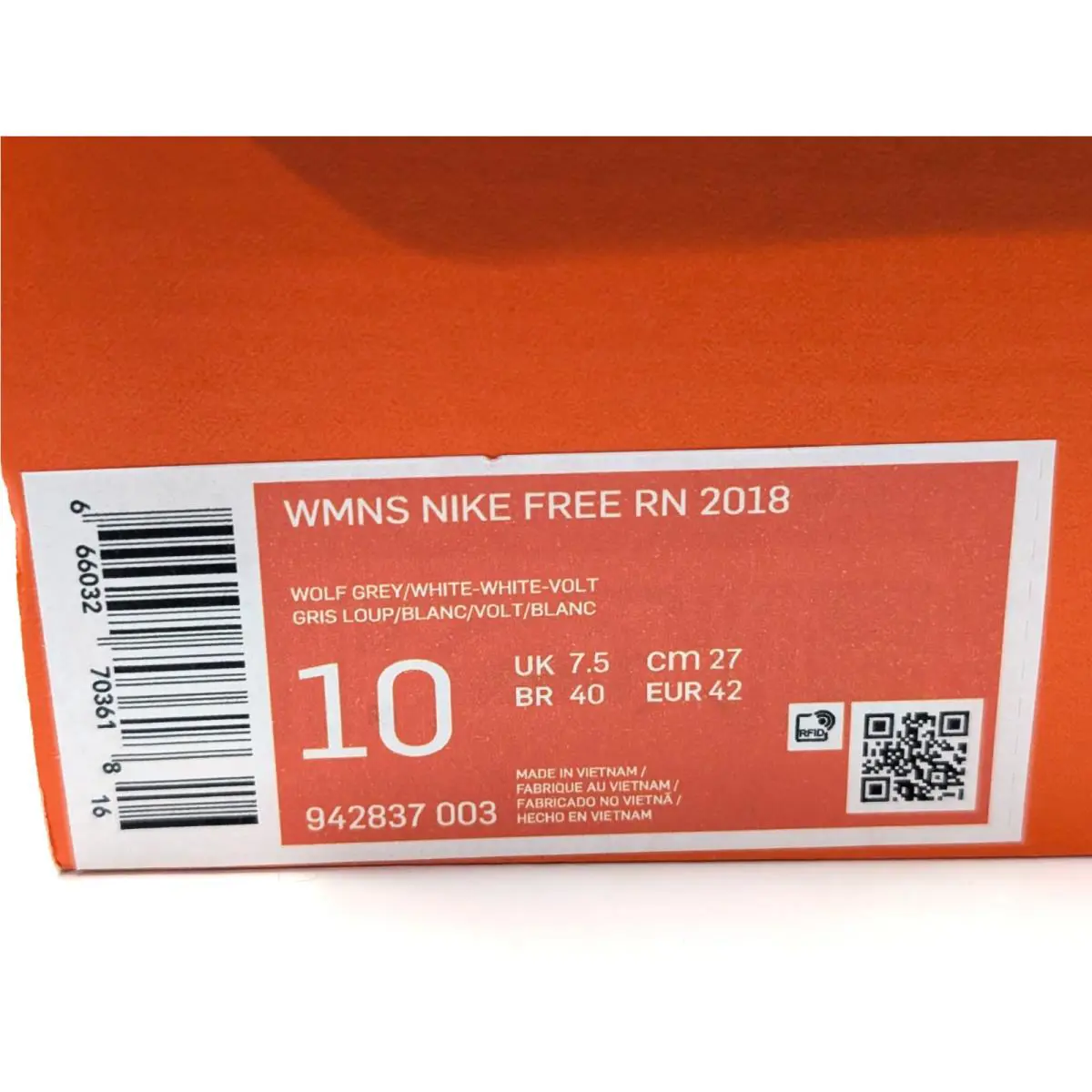 Nike shoes - Nike Free RN 2018 - Free - 942837-003 - Wolf Grey/White/Volt 10