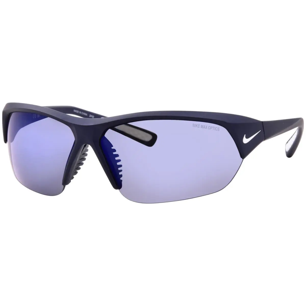 Nike Skylon Ace FQ4766 401 Sunglasses Men`s Matte Obsidian/grey/blue 69mm - Frame: Blue, Lens: Blue