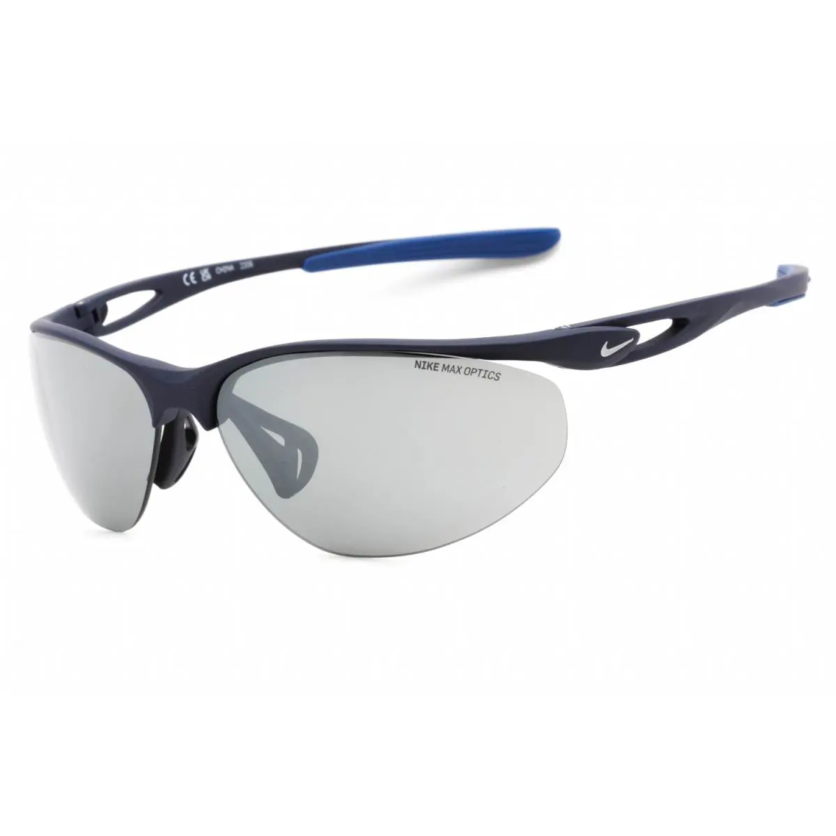 Nike Aerial DZ7352-410 Sunglasses 69mm - Frame: Matte Midnight Navy, Lens: Silver Flash