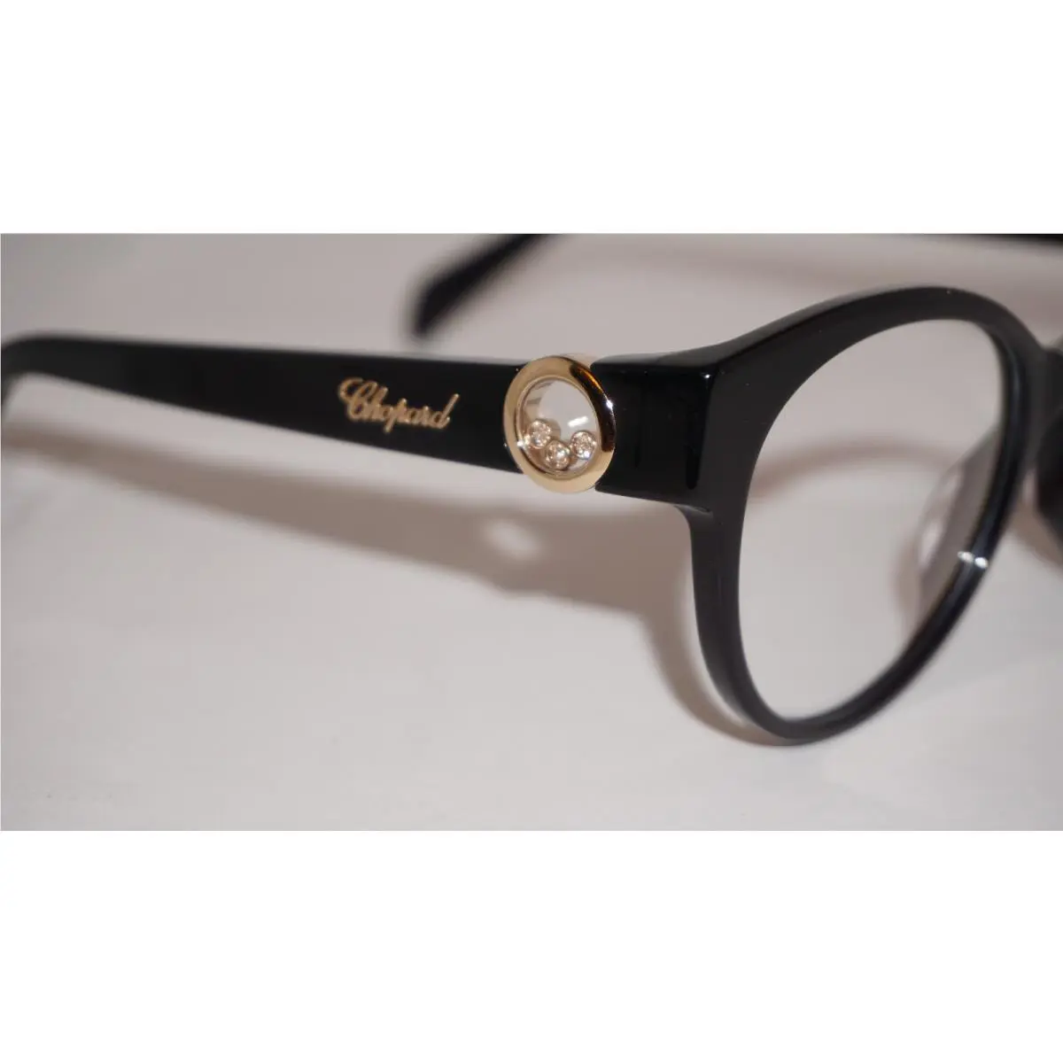 Chopard Eyeglasses Black Gold Crystal VCH350S 0700 53 19 145