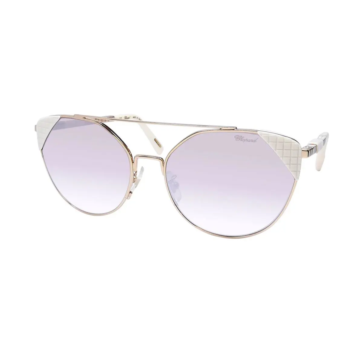 Chopard SCHC40 Sunglasses Gold Ceramic Cat Eye 300X Full-rim Womens Italy