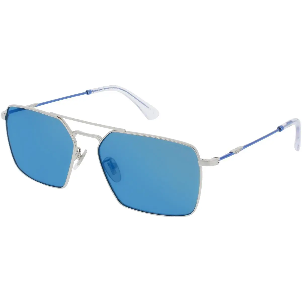 Police Origin Lite 15 Men`s Metal Navigator Sunglasses w/ Acetate Tips - SPLL075