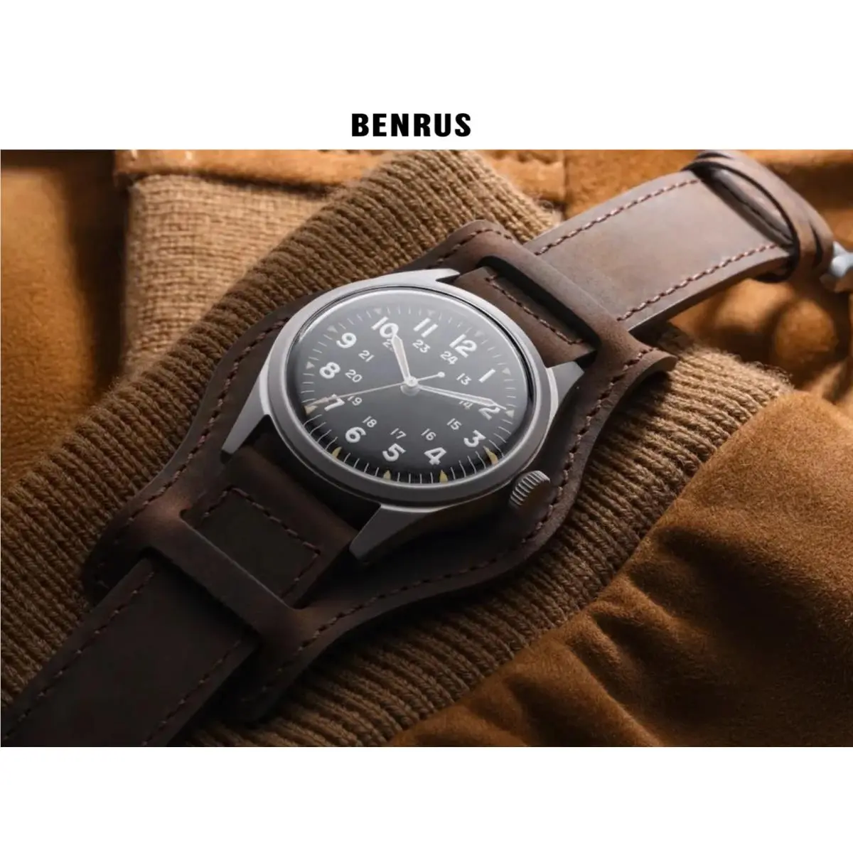 Benrus DTU-2A/P Swiss Automatic 34mm Field Watch Sapphire Crystal 10 Atm