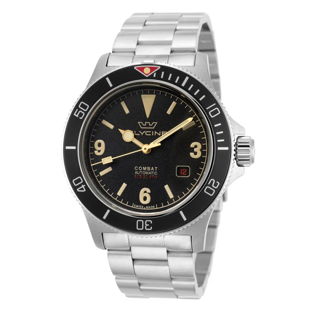 Glycine Men`s Combat Sub Vintage 42mm Automatic Watch GL0261