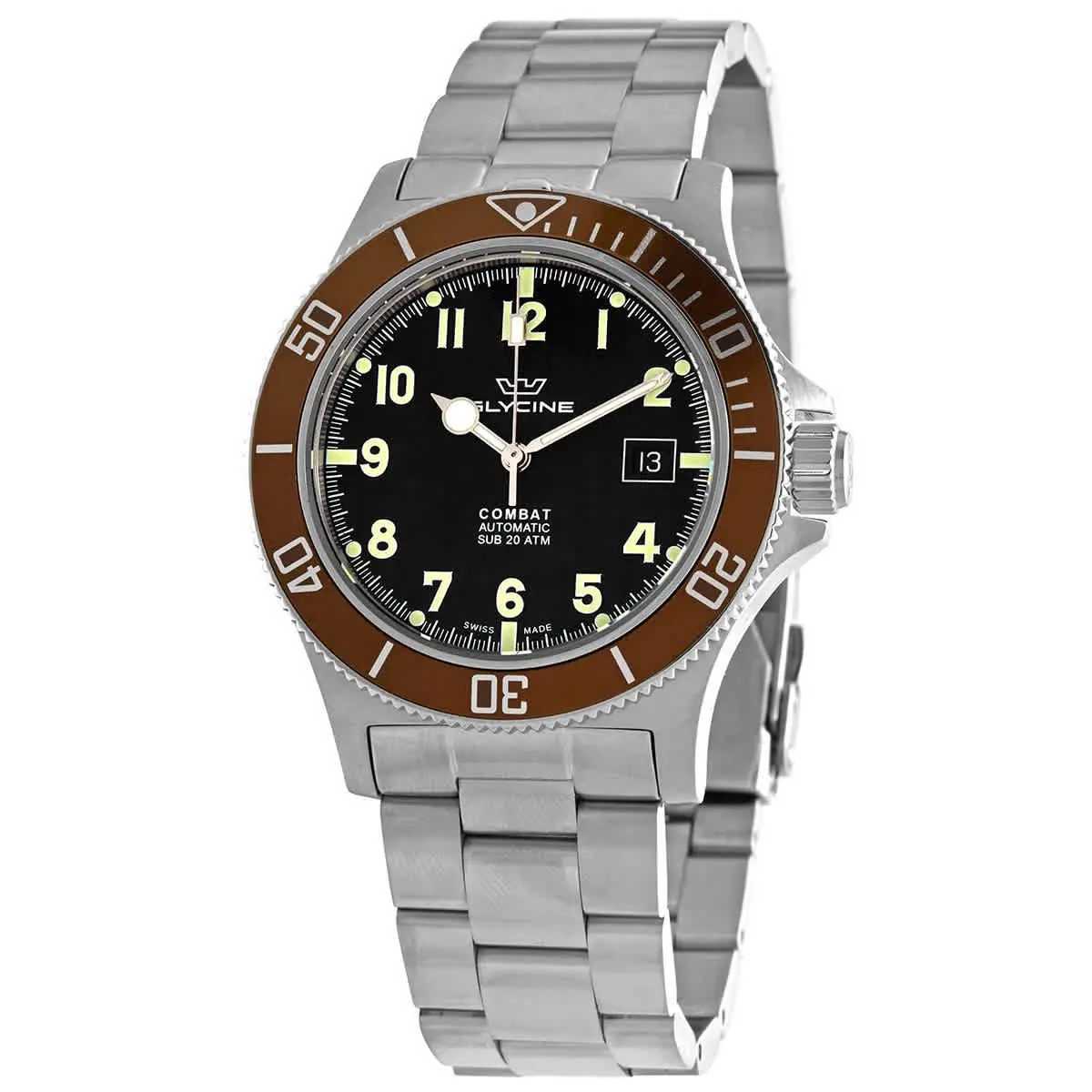 Combat Sub 42 Automatic Black Dial Men`s Watch GL0171 by Glycine