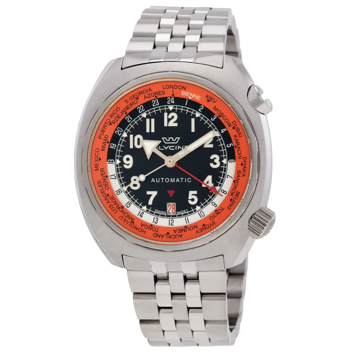Airman Sst Gmt Automatic Black Dial Men`s Watch GL0309 by Glycine