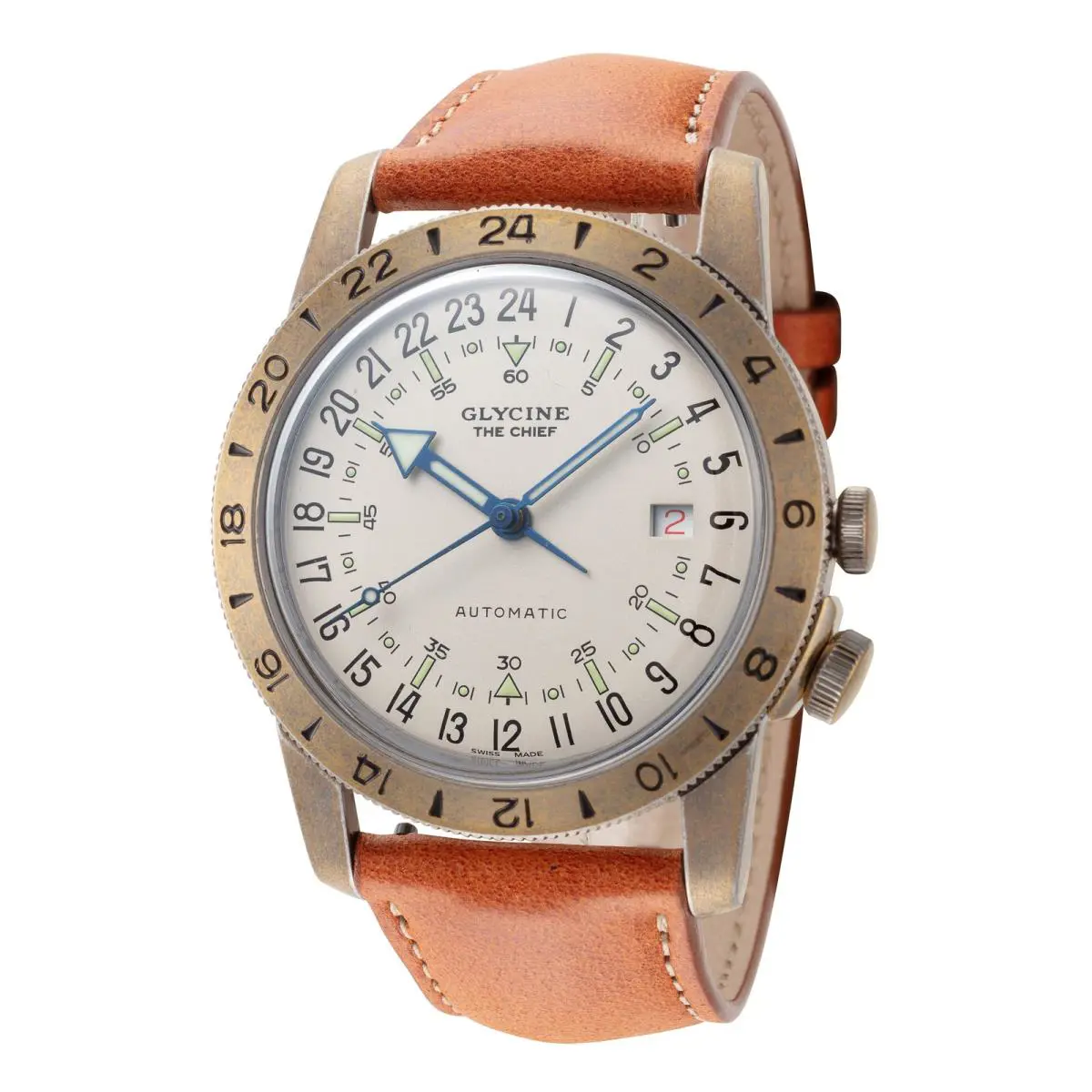 Men`s Airman The Chief Purist 40mm Automatic Watch GL0415 by Glycine
