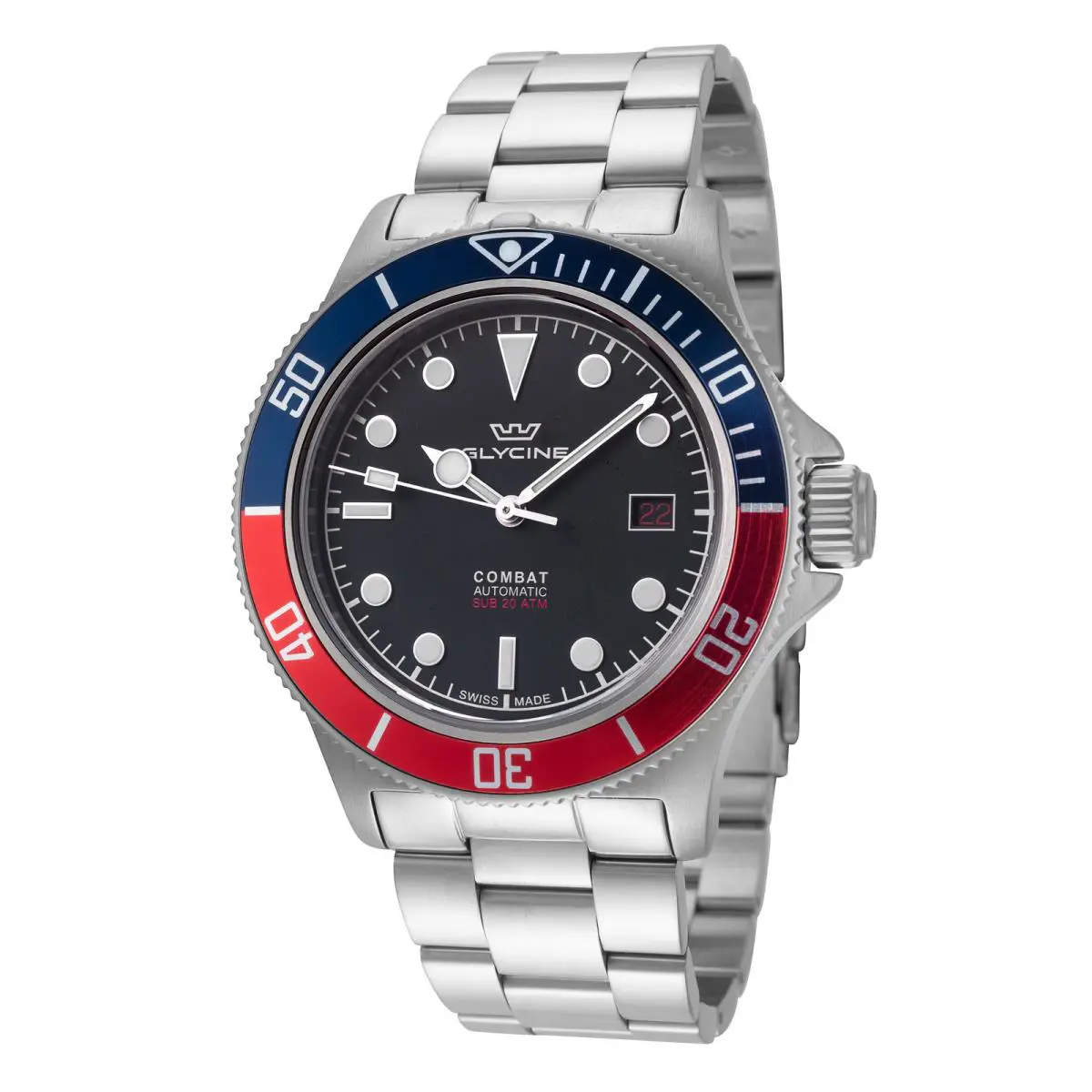 Glycine Men`s Combat Sub 42mm Automatic Watch GL0388