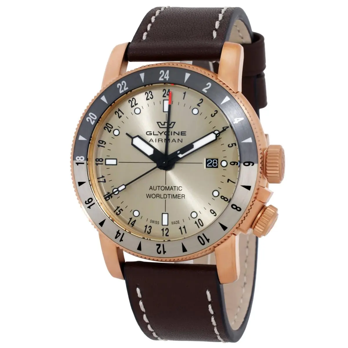Automatic Men`s Desert Sand Dial Watch GL0551 by Glycine