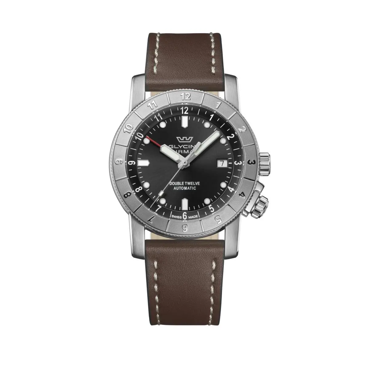 Men`s Ariman Double Twelve 42mm Automatic Watch GL0552 by Glycine