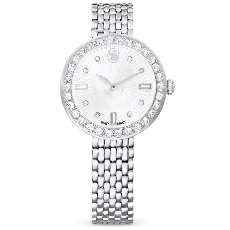 Swarovski Matrix Tennis 7-link Watch Swiss Silver Tone Stainless Steel 5673022