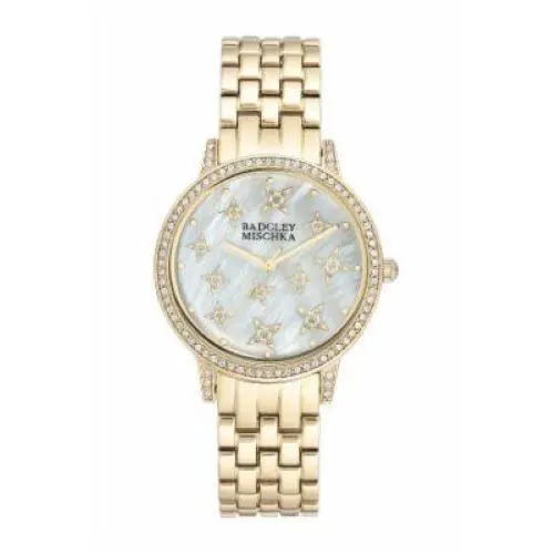 Badgley Mischka Womens  Crystal Gold Tone 36mm Watch by Swarovski