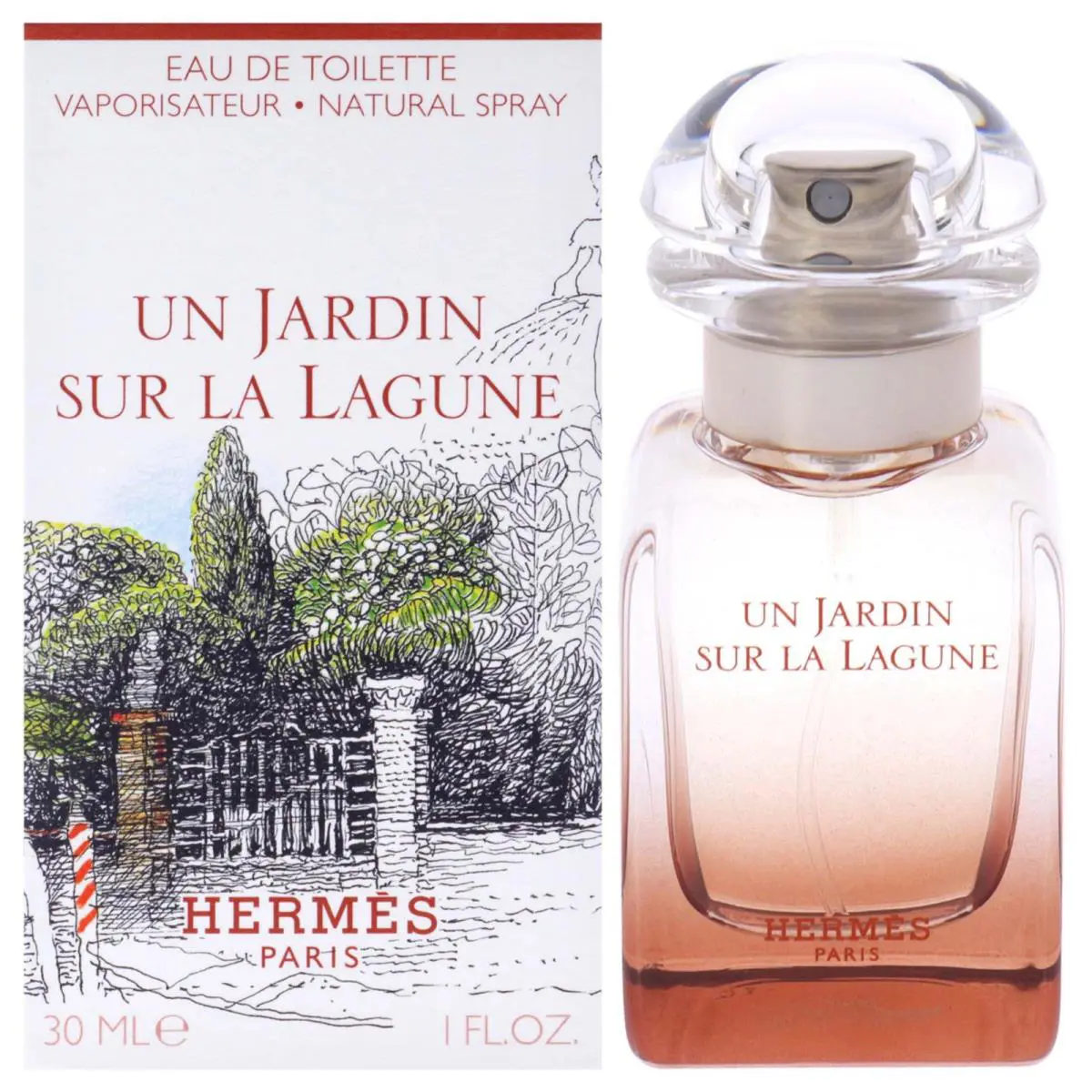 2 Pack Un Jardin Sur La Lagune by Hermes For Unisex - 1oz Edt Spray Refillable