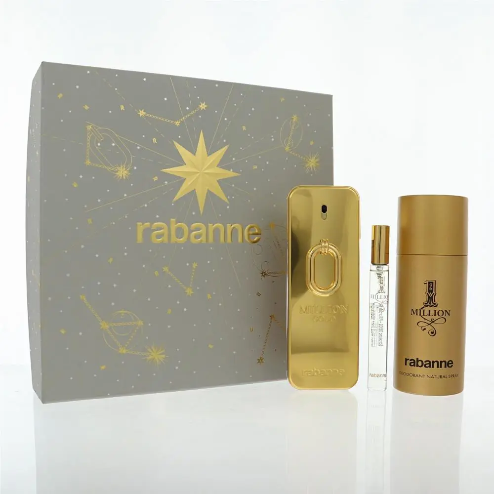 Paco Rabanne 1 Million Gold Intense 3 Piece Set For Men 3 Piece Set by Paco