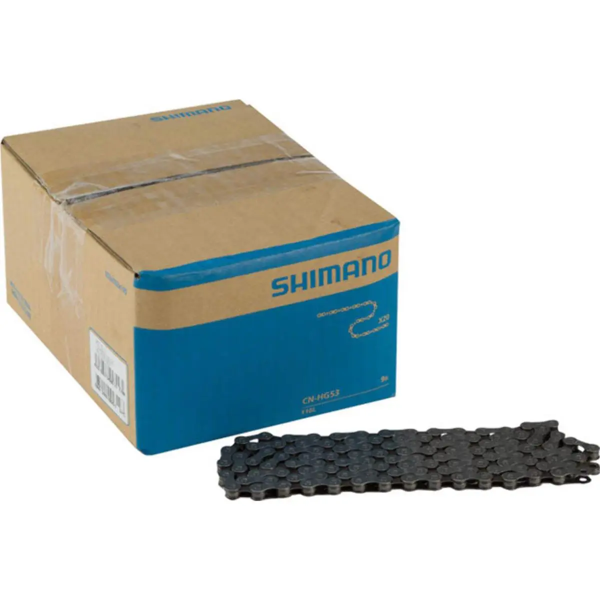 Shimano CN-HG53 Chain - 9-Speed 116 Links Gray Box of 20