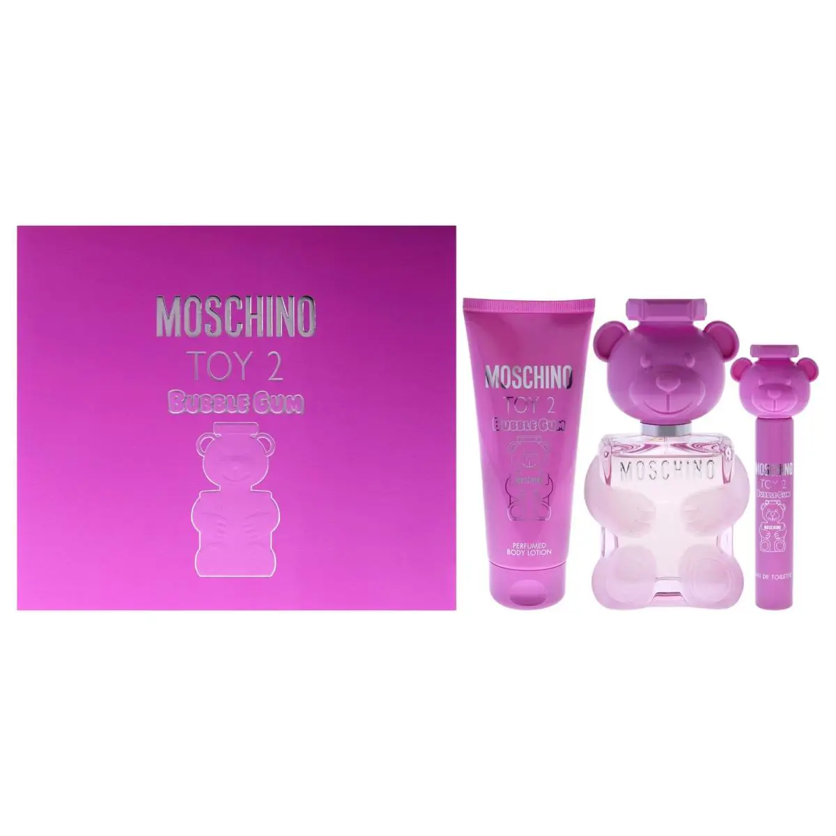 Moschino Toy 2 Bubble Gum by Moschino For Women - 3 Pc Gift Set 3.4oz Edt Spray
