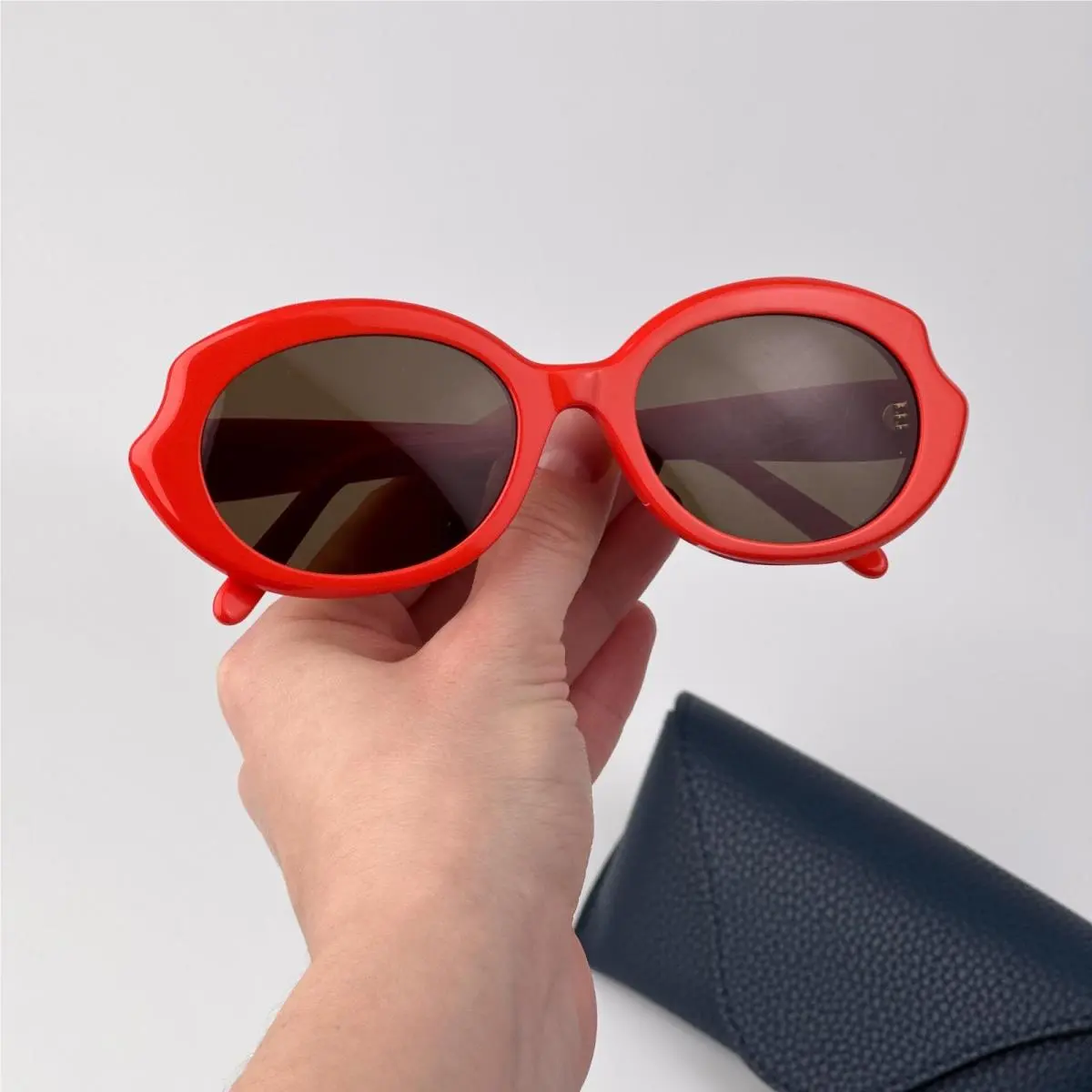 Women Sunglasses Orange Brown Oval LW40147F 42E by Loewe